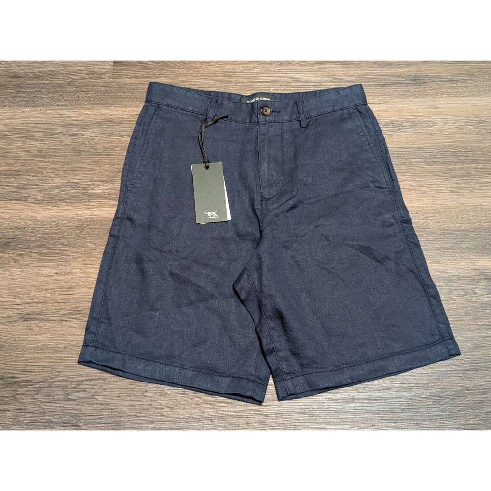Rodd & Gunn Westlock Relaxed 9"‎ Linen Short Mens 30  Blue UP0790 NWT